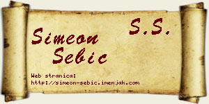 Simeon Sebić vizit kartica